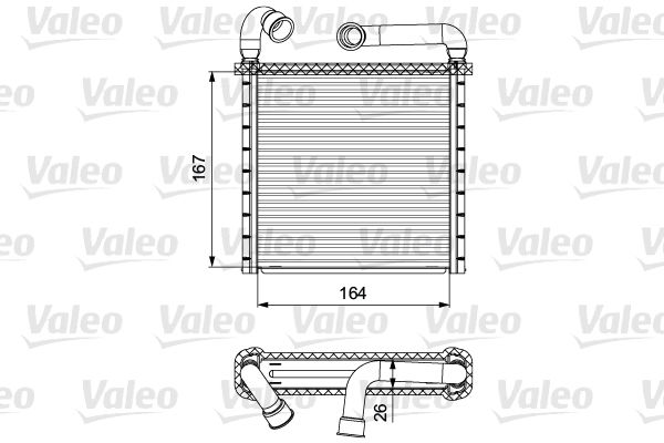 KALORİFER RADYATÖRÜ GOLF 7-PASSAT-TIGUAN-CRAFTER-OCTAVIA-SUPERB-ATECA-Q3 13 164X167X26-VALEO-5Q0819031A