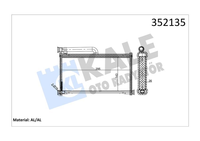 KALORİFER AL/PL/BRZ A6 2.0-2.7 TDI 04-KALE-4F0820031A-4F0820031C-4F0819031B