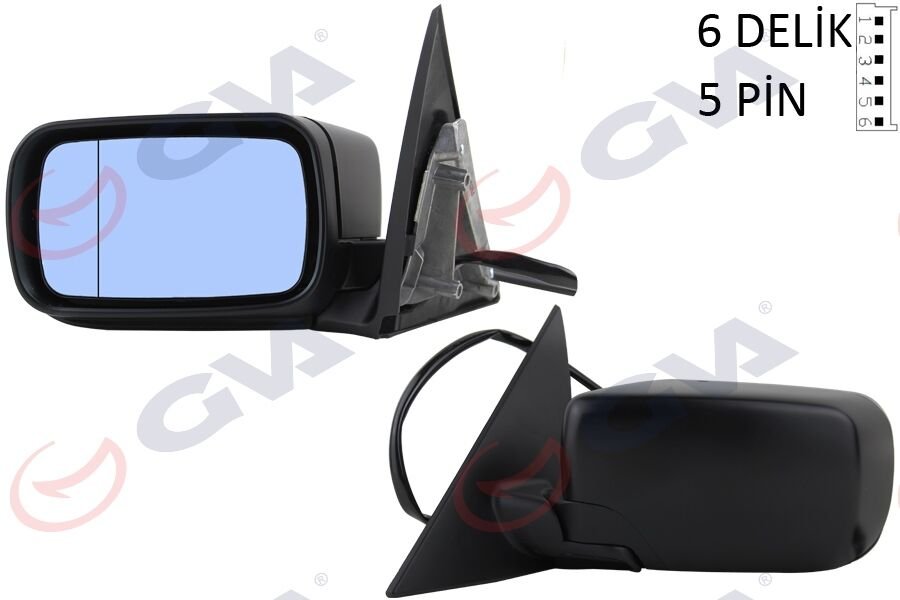 DIŞ DİKİZ AYNASI SOL 3 E46 98 ELEKTRİKLİ ISITMALI ASTARLI ASFERİK-GVA 1099350-51168250436-51168245125