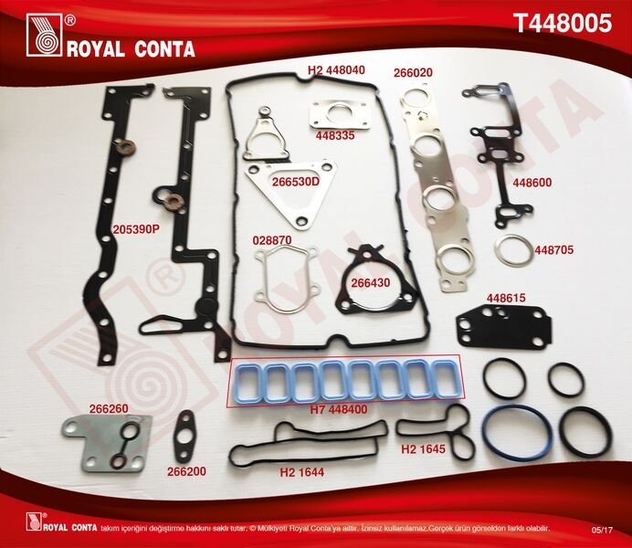 MOTOR TAKIM CONTA SKC.KEÇE VE S.LASTİĞİ YOKTUR SKCSIZ TRANSIT V184 2.4 TDI 01 06-ROYAL T448005-XS4Q6008AAT-T120718
