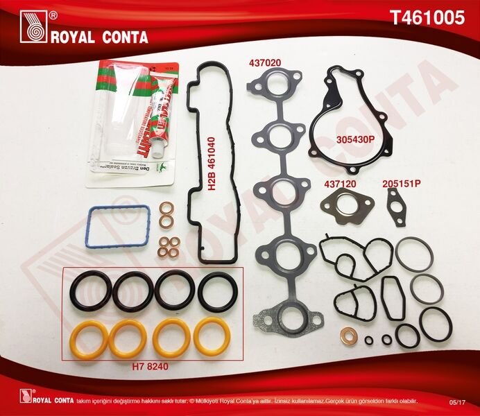 MOTOR TAKIM CONTA SKC.KEÇE VE S.LASTİĞİ YOKTUR SKCSİZ FOCUS II 1.6 TDCI 04 11 FIESTA 1.6 TDCI 02 08 FUSION 1.6 TDCI 04 14 VOLVO C30 06 12 S40 II 06 12 S80 II 06 12 V50 05 12 V70 III 09 11 1.6D-206--ROYAL T461005-3M5Q6008AA-0197.07