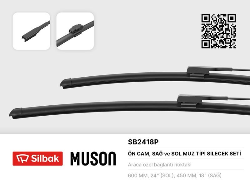 SİLECEK SÜPÜRGESİ 600/450MM MUZ TİPİ DUSTER 12/16-SILBAK SB2418P
