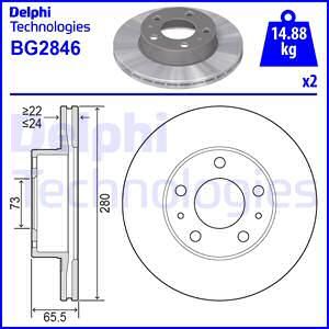 ÖN FREN AYNASI BOXER I-II 94 JUMPER I-II 94 DUCATO I-II 94 280x24x5DLxHAVALI-DELPHI BG2846-4249.H8-71738905-4246.L2-4246.X9