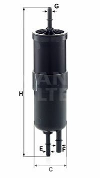 YAKIT FILTRESI BMW F10 F20 F30 F32 F33 F34 F36 G30 G32 F12 F01 G11 E84 F25 F26 G15 G16 G01 G02 G05 G07 G29 MINI F54 F55 F56 F57 F60-MANN WK6030-16127233840
