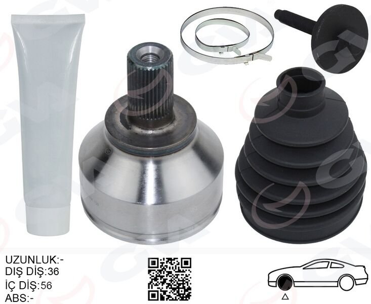 ÖN AKS KAFASI DIŞ SAĞ-SOL FOCUS II 03 11 C MAX 2.0TDCI 03 10 VOLVO S40 II 07 10 V50 07 10 T5-GVA 4435005K-3M513A328DB-3M513A327DA-36000561