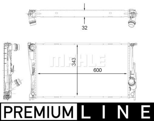 MOTOR SU RADYATORU BMW N54 N55 N20 E82 E84 E88 E89 E90 E92 E93 PREMIUM LINE-MAHLE CR1923000P-17117547059