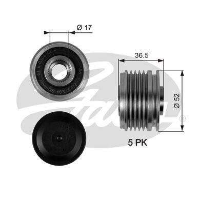 ALTERNATOR KASNAGI MERCEDES W169 W245-GATES OAP7064-A2661550115