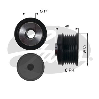 ALTERNATÖR KASNAĞI RULMANLI EGEA 1.6 MTJ 2020-GATES OAP7153-51860757
