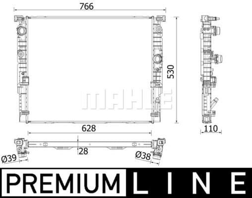 MOTOR SU RADYATORU PREMIUM LINE BMW B48 G30 F90 G31 G32 G11 G12-MAHLE CR2198000P-17118743664