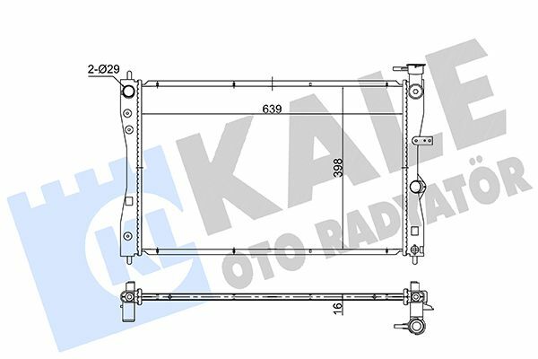 SU RADYATÖRÜ MITSUBISHI COLT VI COLT CZC VI 1.1 1.3 1.5 04 12 - SMART FORFOUR 1.1 1.3 05 06 MT BR AZING 639X398X16-KALE 363540-MN130393-4545000703-4545000803
