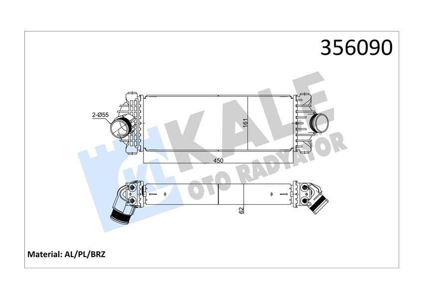 TURBO RADYATORU YENI KASA CUSTOM V362 17 2.0 ECOBLUE-KALE-2011906-2146189-GK216K775AD
