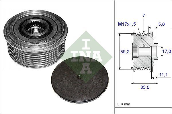 ALTERNATÖR KASNAĞI RULMANLI TRANSİT 2.4 TDCI 00-06 ALTERNATÖR OEM NO İÇİN: 2C1T10300BA-INA 535008710-1498518-4461712-R2C1T10300BA