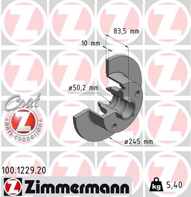 FREN DİSKİ ARKA A4 1994-2001 986478759-DF2771-ZIMMERMANN 100.1229.20-8D0615301B-8DO615601B-8DO615301B