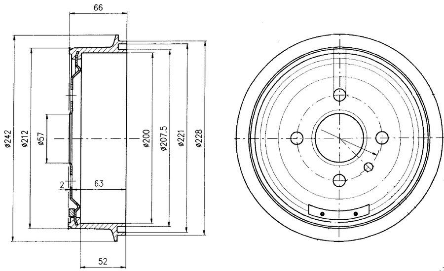 ARKA KAMPANA VECTRA A 89 95 ASTRA F 91 98 1.4-1.6-1.8-2.0 LACETTI 05 13 242x200x53x100 4DL 568054-91024352-DELPHI BF102-568057-90168958-568039-90105445