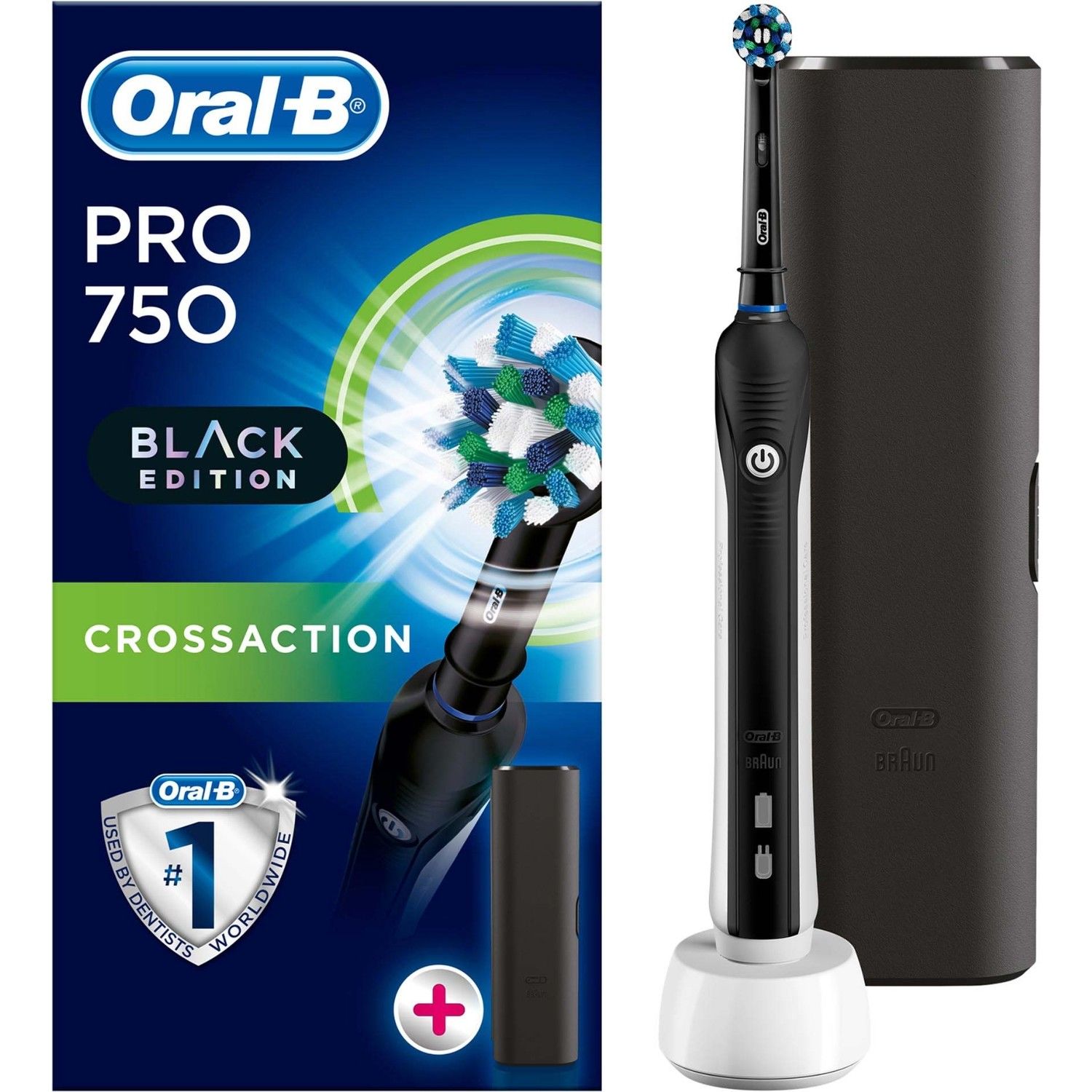 Oral-B Pro 750 Şarj Edilebilir Diş Fırçası Cross Action Siyah