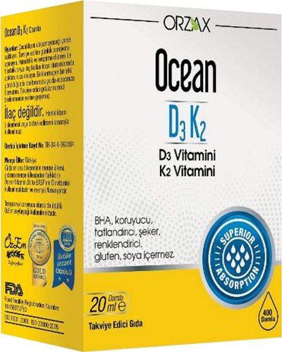 Orzax  Ocean D3k2 Damla 20 ml