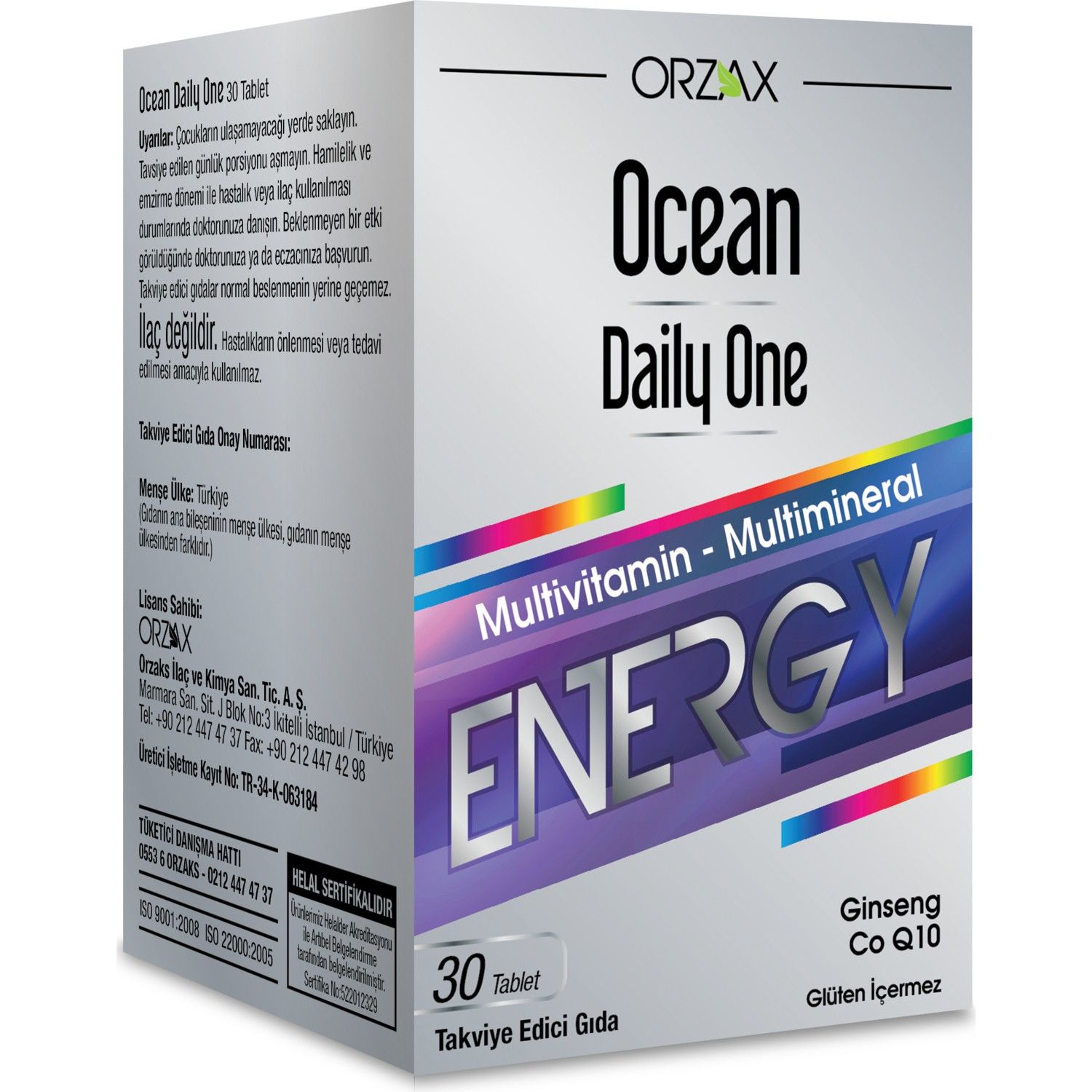 ﻿Orzax Ocean Daily One Energy 30 Tablet