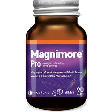 Tab İlaç Magnimore Pro Magnezyum Ve Vitaminler Takviye Edici Gıda 90 Kapsül