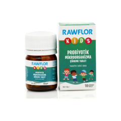 RAWFLOR Kids Probiyotik Mikroorganizma 10 Adet Çiğneme Tablet