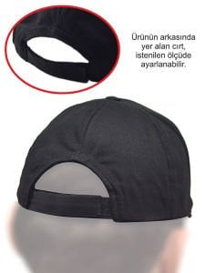 Kuzey Kafkasya Bayrak Baskılı Siyah Şapka