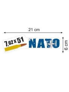 7.62x51 Nato Folyo Etiket - 21 x 6 cm