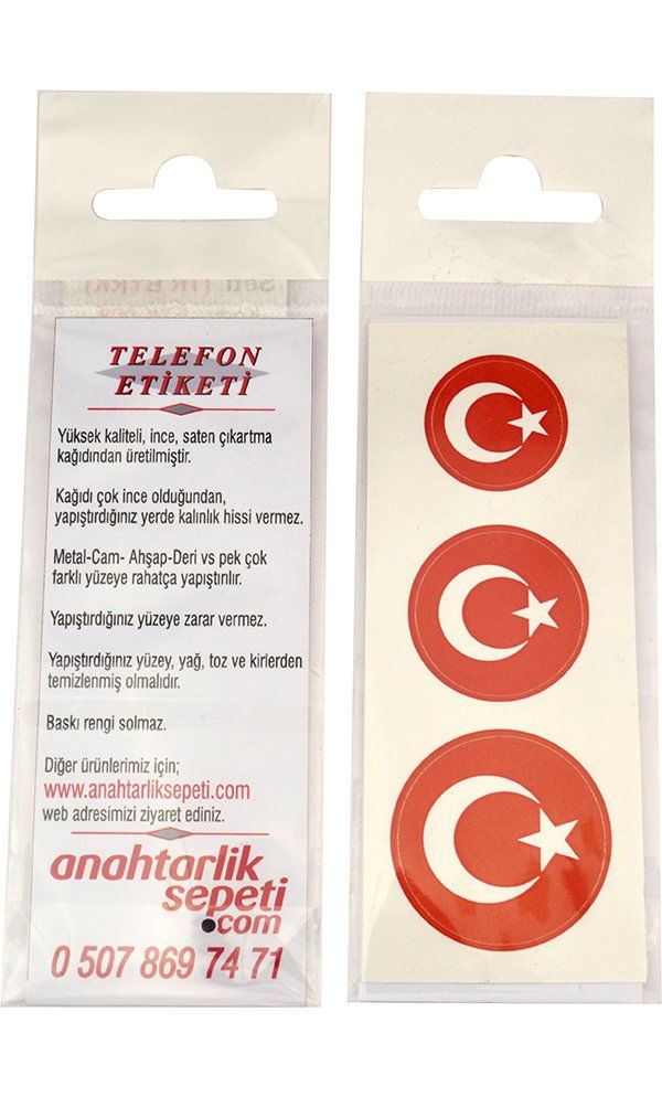 Telefon Etiket Seti-Türkiye Bayraklı