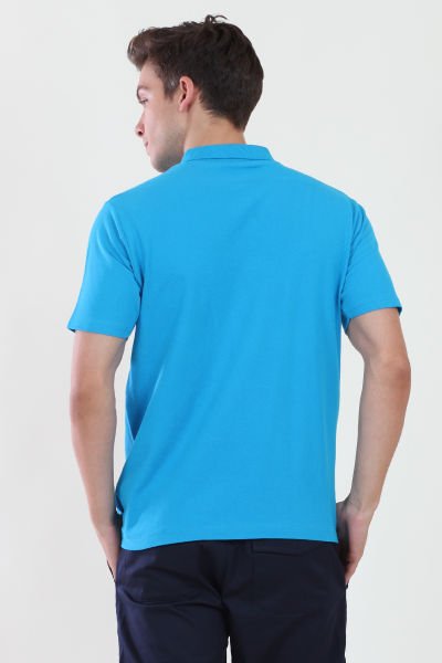 Polo Yaka Turkuaz Mavi Tshirt