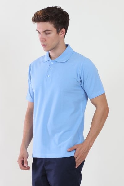 Polo Yaka Açık Mavi Tshirt