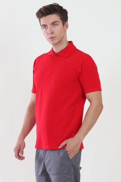 Polo Yaka Kırmızı Tshirt