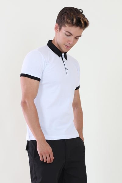 Polo Yaka Düğmeli Gömlek Yaka Modelli Tshirt