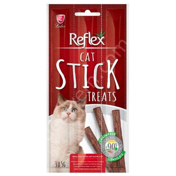 Reflex Biftek Ve Kuzu Etli Tahılsız Kedi Ödül Çubuğu 15 Gr