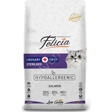 Felicia Hypo-Allergenic Üriner Sağlığı için Somonlu Düşük Tahıllı Kısırlaştırılmış Kedi Maması 12kg