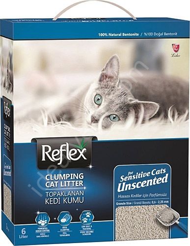 Reflex Hassas Kediler için Kokusuz Kedi Kumu 6lt