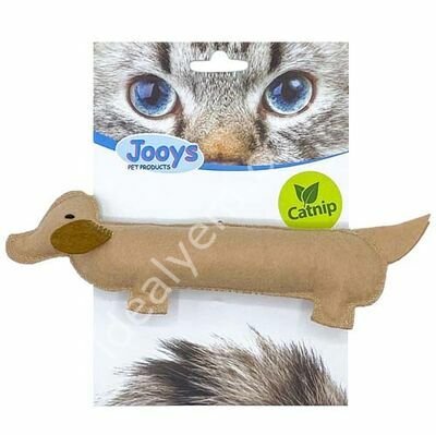 Jooys Kumaş Catnip (Kedi Otlu) Sosis Köpek Kedi Oyuncağı 19x3,5 Cm