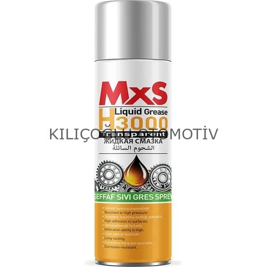 Mxs H3000 Şeffaf Sıvı Gres Sprey - 200 ml