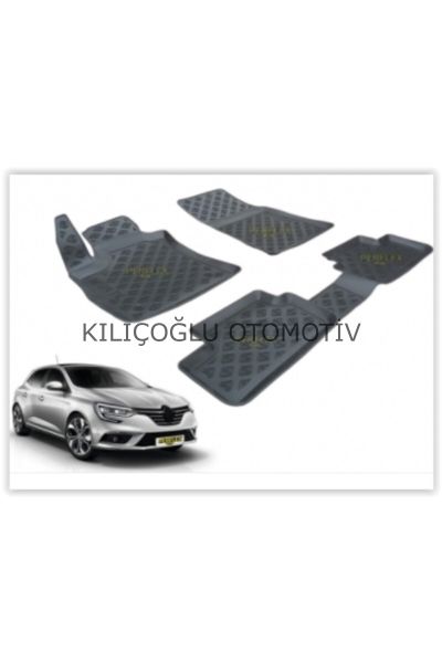 Renault Megane Iv 2016>> Havuzlu Paspas 3d Siyah Inal Boyutlarda Perflex