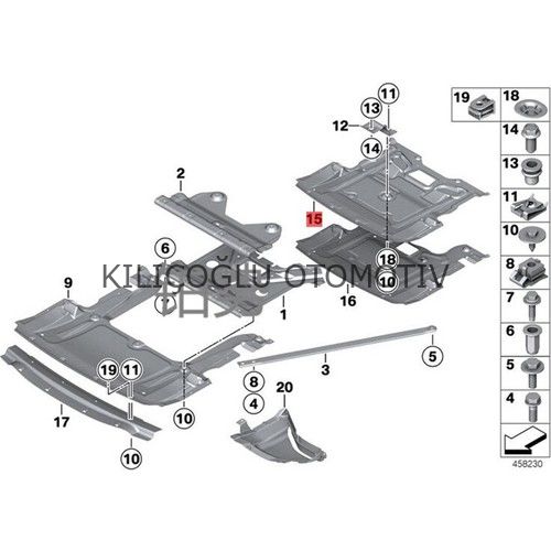 Bimbo Bmw 5 Serisi F10 Motor Alt Muhafazası (Keçe) 51757185113