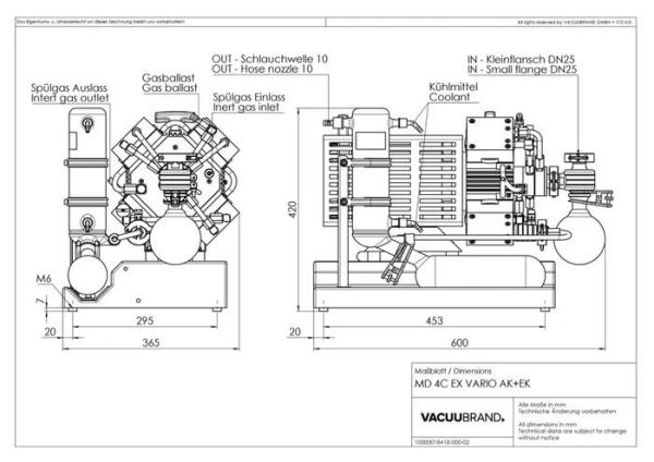 Vacuubrand MD4C EX VARIO® + AK + EK