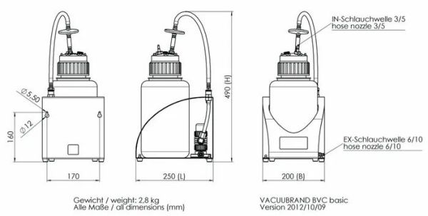 Vacuubrand BVC Basic | Sıvı aspirasyon sistemi
