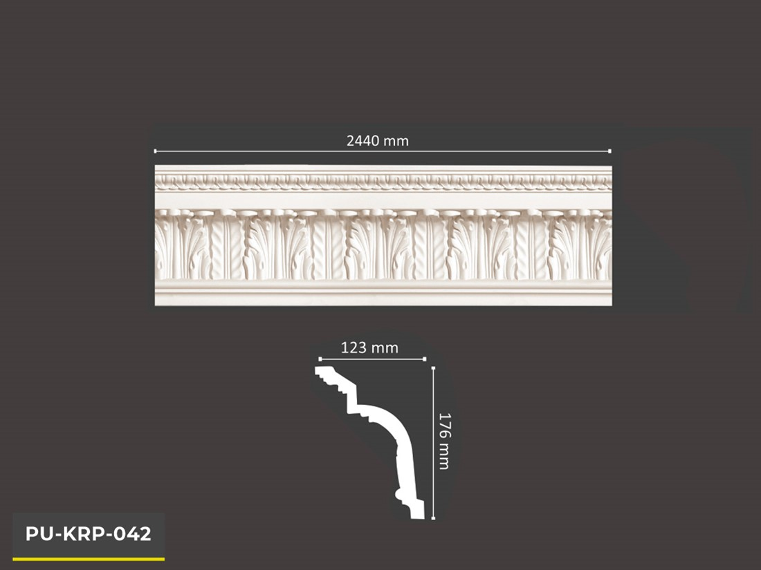 PU-KRP-042 POLİÜRETAN DEKORATİF DESENLİ KARTONPİYER