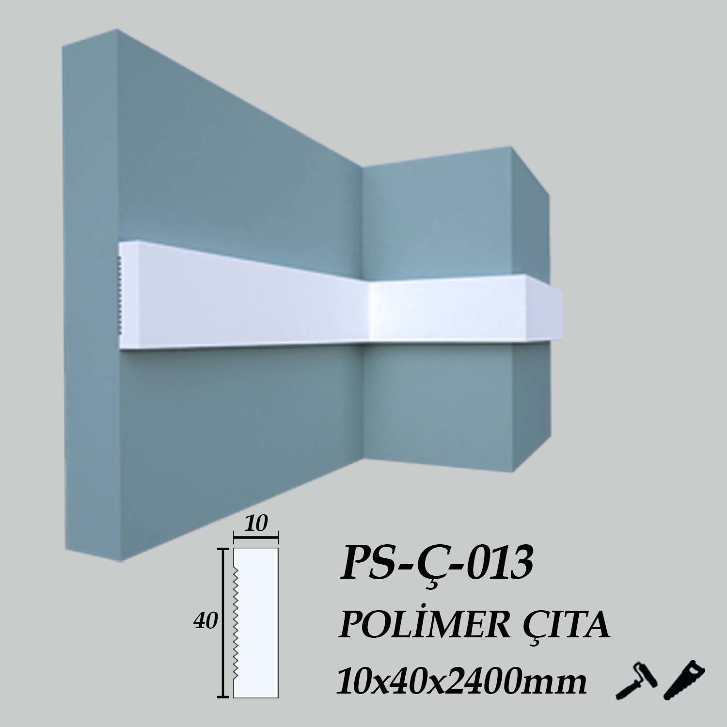 PS-Ç-013 Polimer Çıta 10X40X2400mm