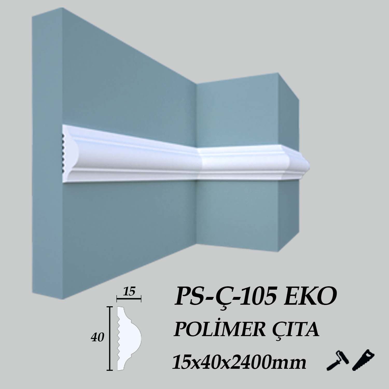 PS-Ç-105 EKO Polimer Çıta 15X40X2400mm