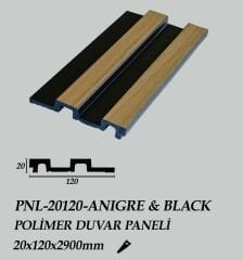 PNL-20120-ANIGRE&BLACK Polimer Duvar Paneli 20X120X2900mm