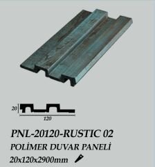 PNL-20120-RUSTIC 02 Polimer Duvar Paneli 20X120X2900mm