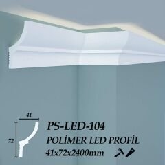 PS-LED-104 Polimer Led Profili 41X72X2400mm