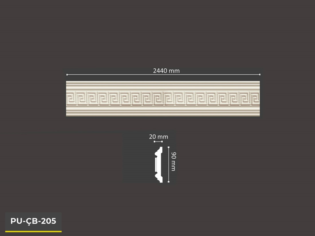 PU-ÇB-205 Poliüretan Dekoratif Bordür