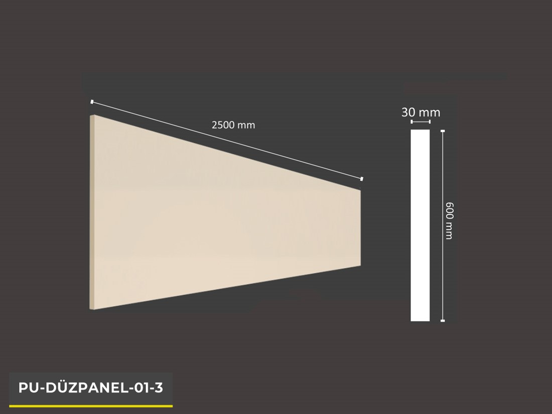PU-DÜZPANEL-01-3 Poliüretan Dekoratif Panel Kaplama