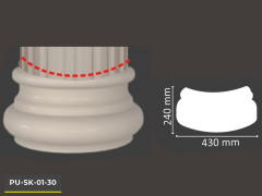 PU-SK-01-30 Poliüretan Dekoratif Sütun Alt Kaide
