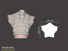 PU-SK-03-20 Poliüretan Dekoratif Sütun Başlık