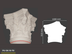 PU-SK-10-70 Poliüretan Dekoratif Sütun Başlık